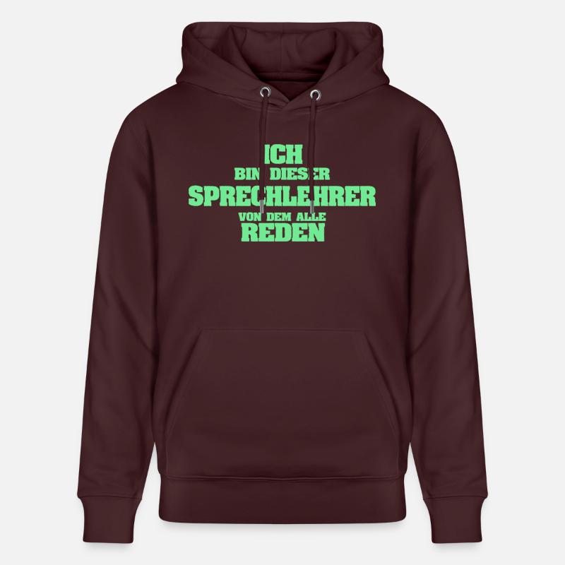 Sprechlehrer als Beruf - Stanley/Stella Unisex Bio-Hoodie CRUISER  - Maroon
