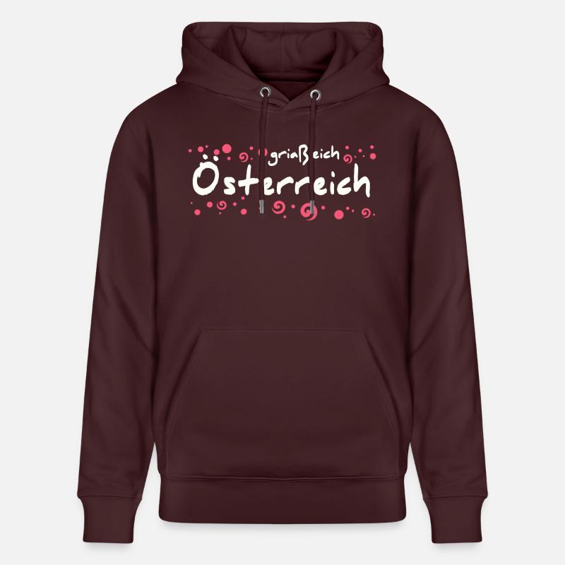 Autriche - Sweat à capuche bio CRUISER Stanley/Stella Unisexe - maroon