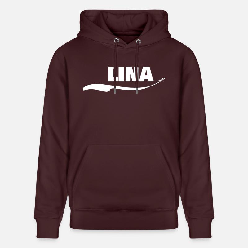 Prénom lina - Sweat à capuche bio CRUISER Stanley/Stella Unisexe - maroon