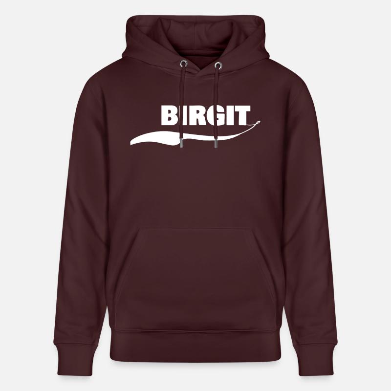 First name Birgit - Stanley/Stella CRUISER Unisex Organic Hoodie - maroon