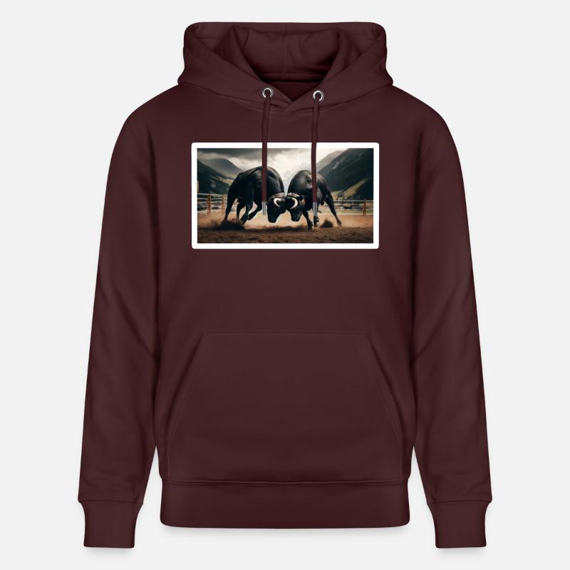 Taureaux d’Hérens - Sweat à capuche bio CRUISER Stanley/Stella Unisexe - maroon