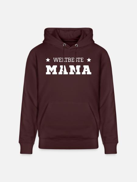 World's Best Mom - Stanley/Stella CRUISER Unisex Organic Hoodie - maroon