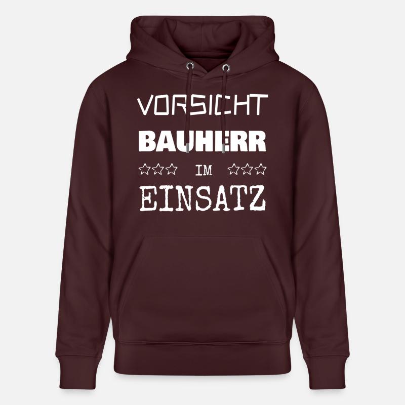 Cadeau pour constructeur - Sweat à capuche bio CRUISER Stanley/Stella Unisexe - maroon