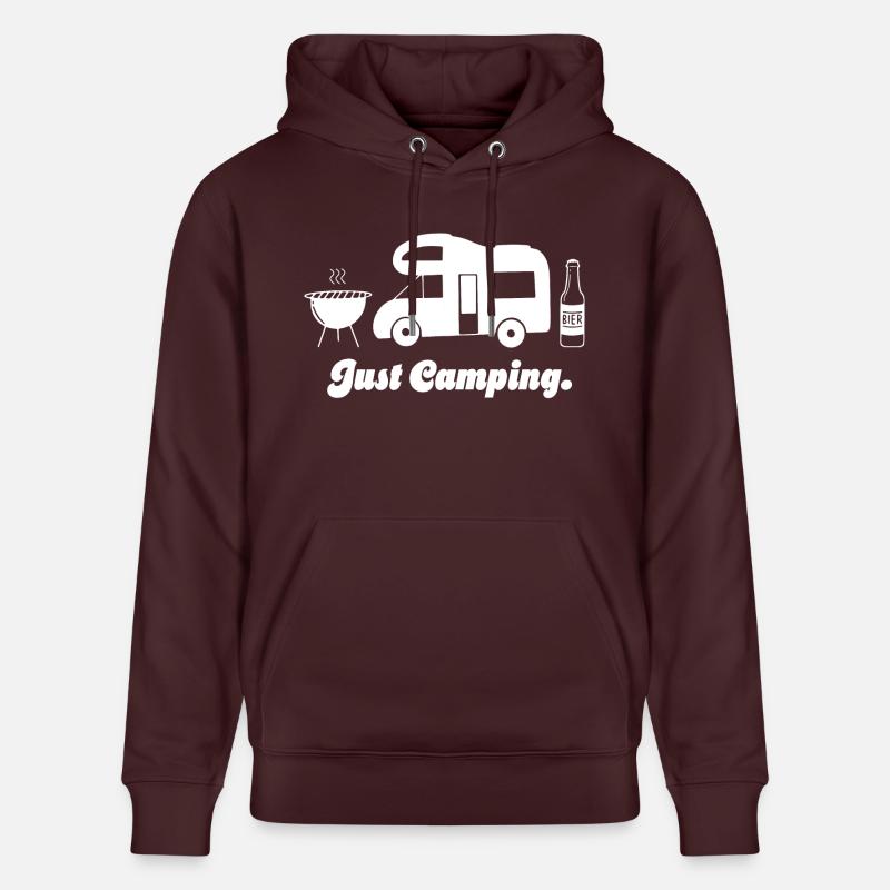 Camping-car Just Camping - Sweat à capuche bio CRUISER Stanley/Stella Unisexe - maroon