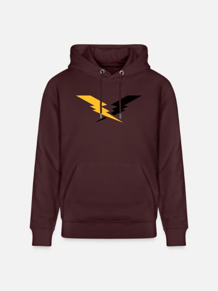 Błyskawica - Ekologiczna bluza z kapturem typu unisex Stanley/Stella CRUISER  - kasztanowy