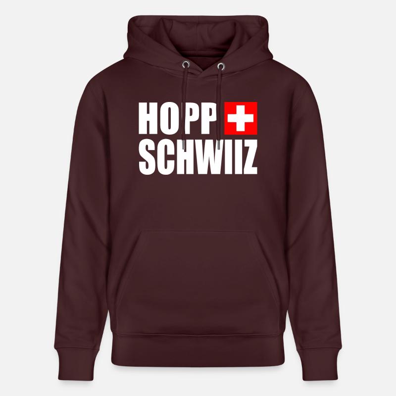 Hopp schwiiz - Sweat à capuche bio CRUISER Stanley/Stella Unisexe - maroon