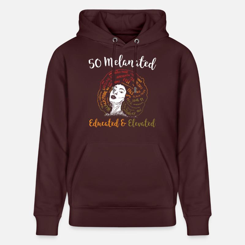 50 Mélanisés éduqués - Sweat à capuche bio CRUISER Stanley/Stella Unisexe - maroon