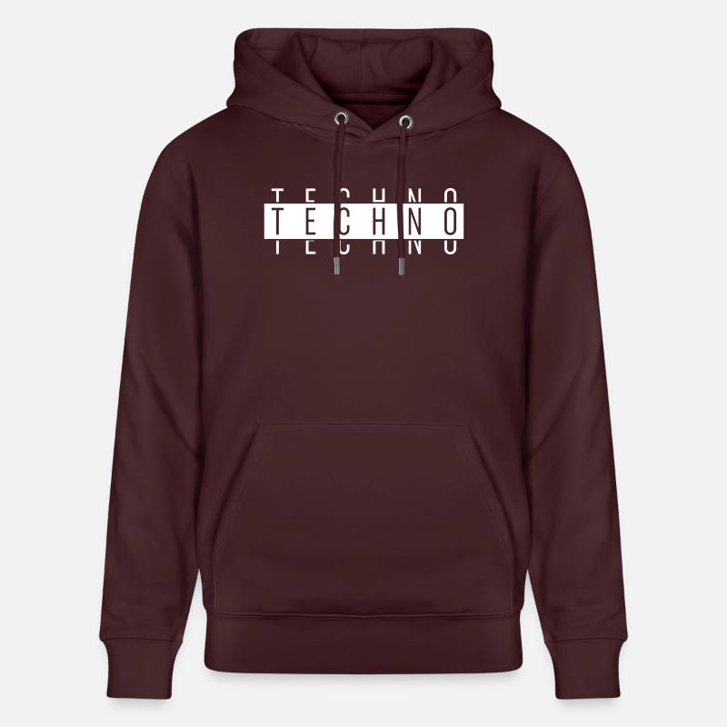 TECHNO TECHNO TECHNO - Stanley/Stella Unisex Bio-Hoodie CRUISER  - Maroon