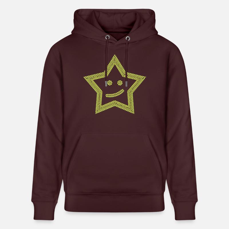 Étoile jaune amicale - Sweat à capuche bio CRUISER Stanley/Stella Unisexe - maroon