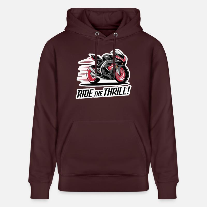 SURFEZ SUR LE FRISSON - Sweat à capuche bio CRUISER Stanley/Stella Unisexe - maroon