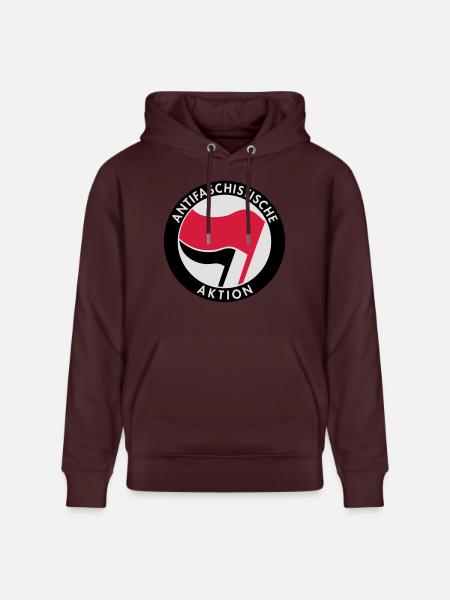 Antifaschistische Aktion - Stanley/Stella Unisex Bio-Hoodie CRUISER - Maroon