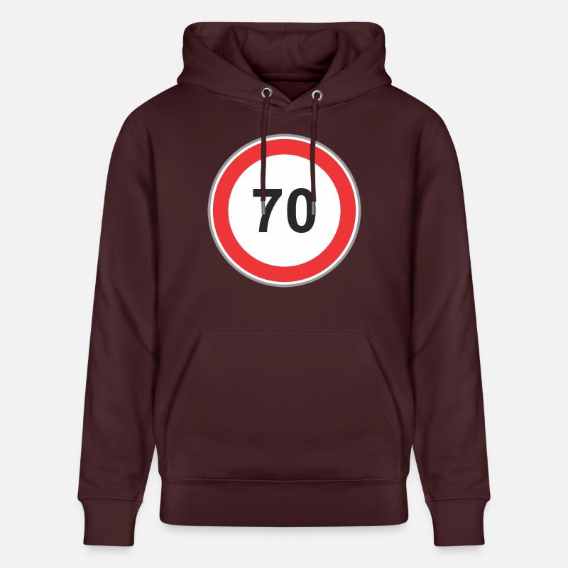 Panneau routier 70 - Sweat à capuche bio CRUISER Stanley/Stella Unisexe - maroon