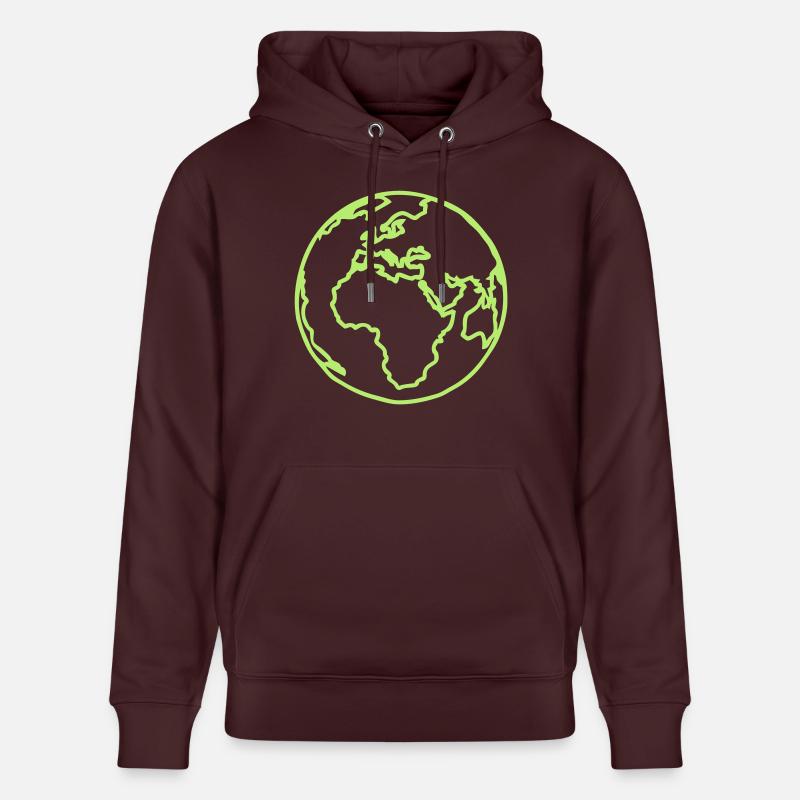 planete terre bleu4 - Sweat à capuche bio CRUISER Stanley/Stella Unisexe - maroon