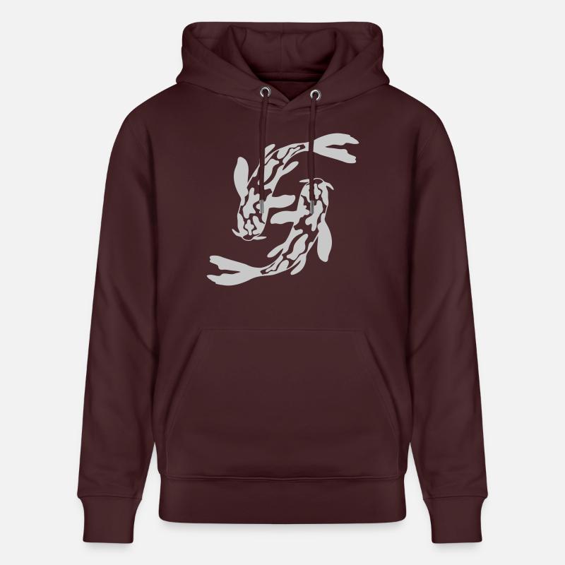 Conception 2 Koi Fish - Sweat à capuche bio CRUISER Stanley/Stella Unisexe - maroon