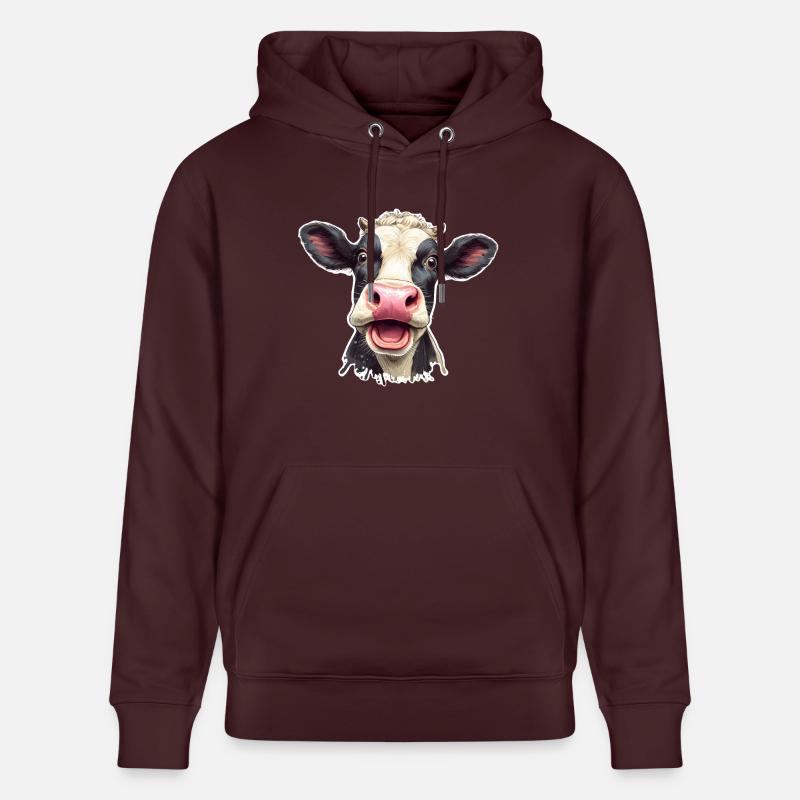 Vache effrayée - Sweat à capuche bio CRUISER Stanley/Stella Unisexe - maroon