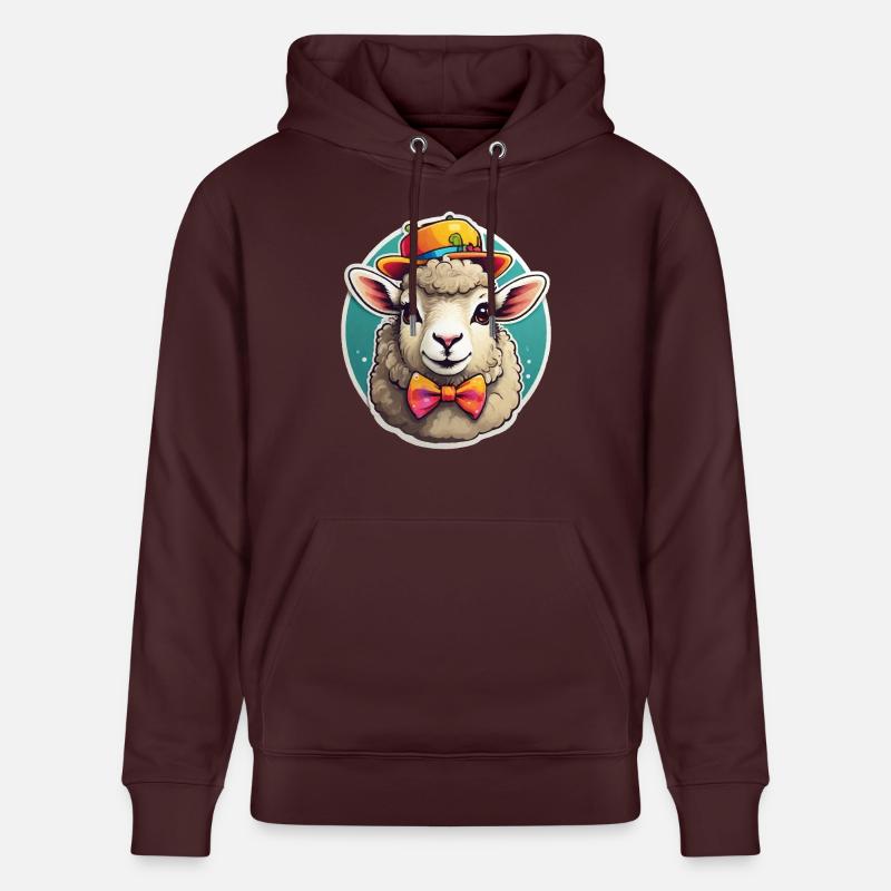 Bande dessinée de mouton drôle - Sweat à capuche bio CRUISER Stanley/Stella Unisexe - maroon