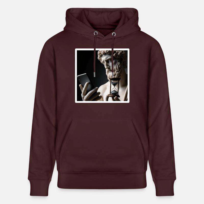 Temps de téléphone portable - Sweat à capuche bio CRUISER Stanley/Stella Unisexe - maroon