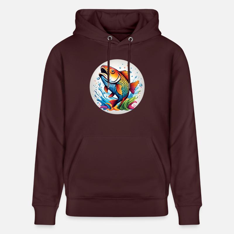 Lot de poisson rond - Sweat à capuche bio CRUISER Stanley/Stella Unisexe - maroon