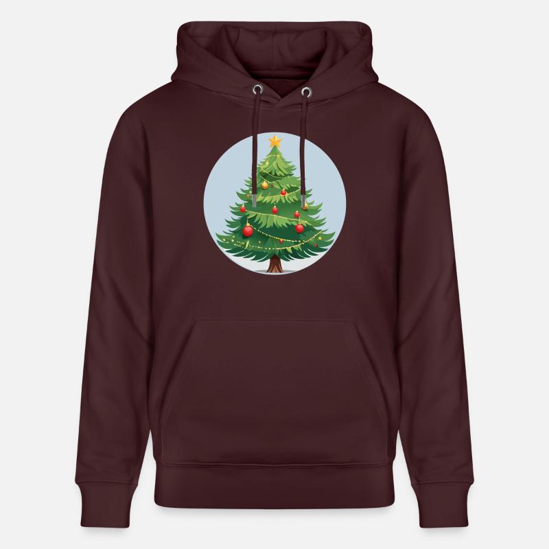 Arbre de Noël - Sweat à capuche bio CRUISER Stanley/Stella Unisexe - maroon