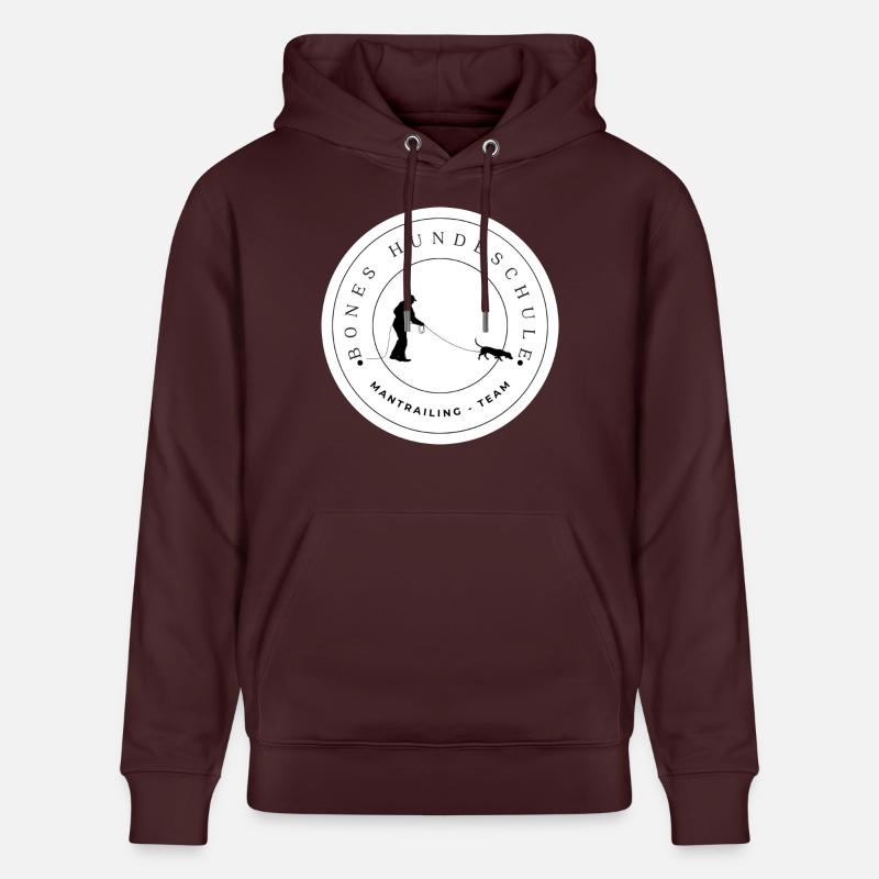 Bones Hundeschule Mantrailing Team - Stanley/Stella Unisex Bio-Hoodie CRUISER  - Maroon