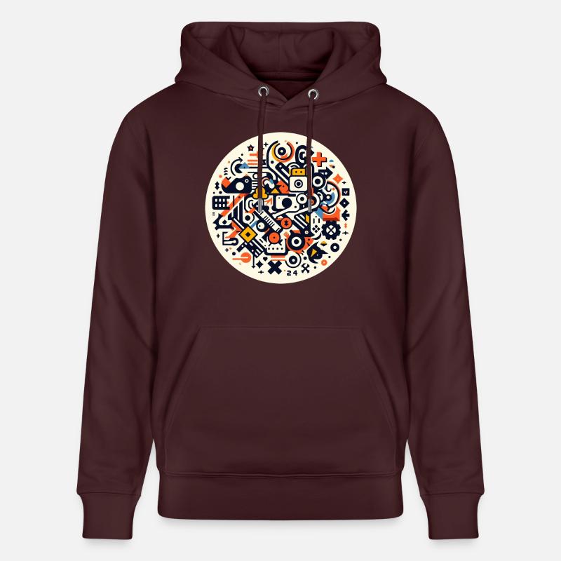 Symphonie abstraite de la technologie - Sweat à capuche bio CRUISER Stanley/Stella Unisexe - maroon