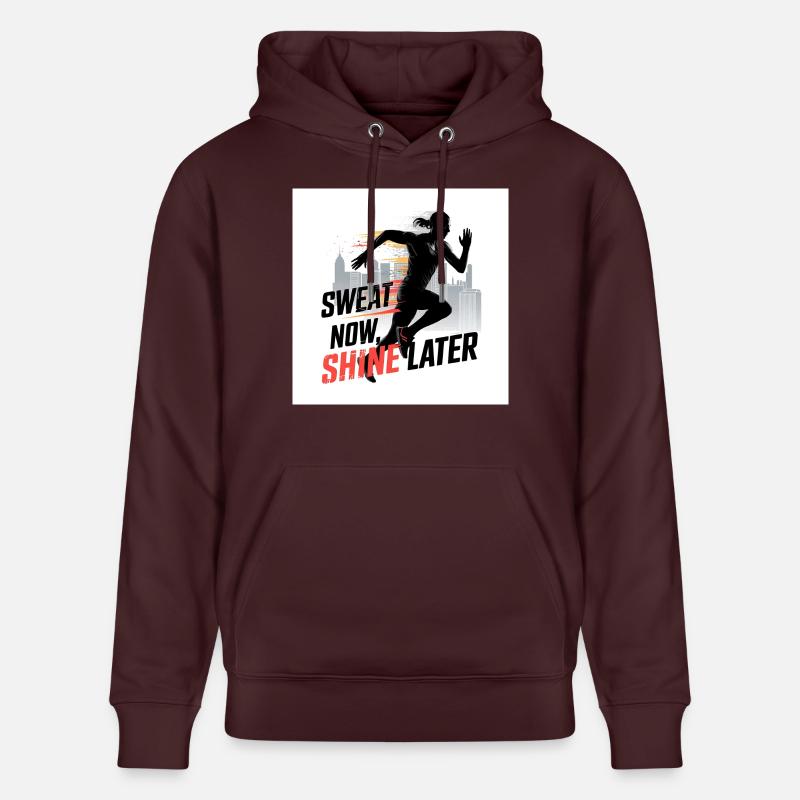 Sweat Now, Shine Later - Sweat à capuche bio CRUISER Stanley/Stella Unisexe - maroon