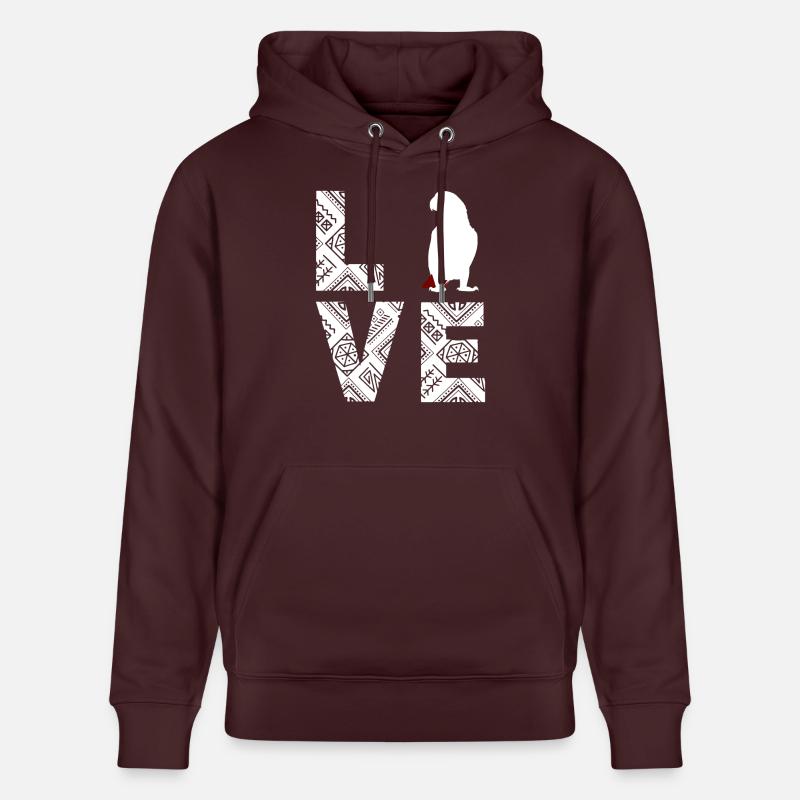 Perroquet gris d’Afrique Amour - Sweat à capuche bio CRUISER Stanley/Stella Unisexe - maroon
