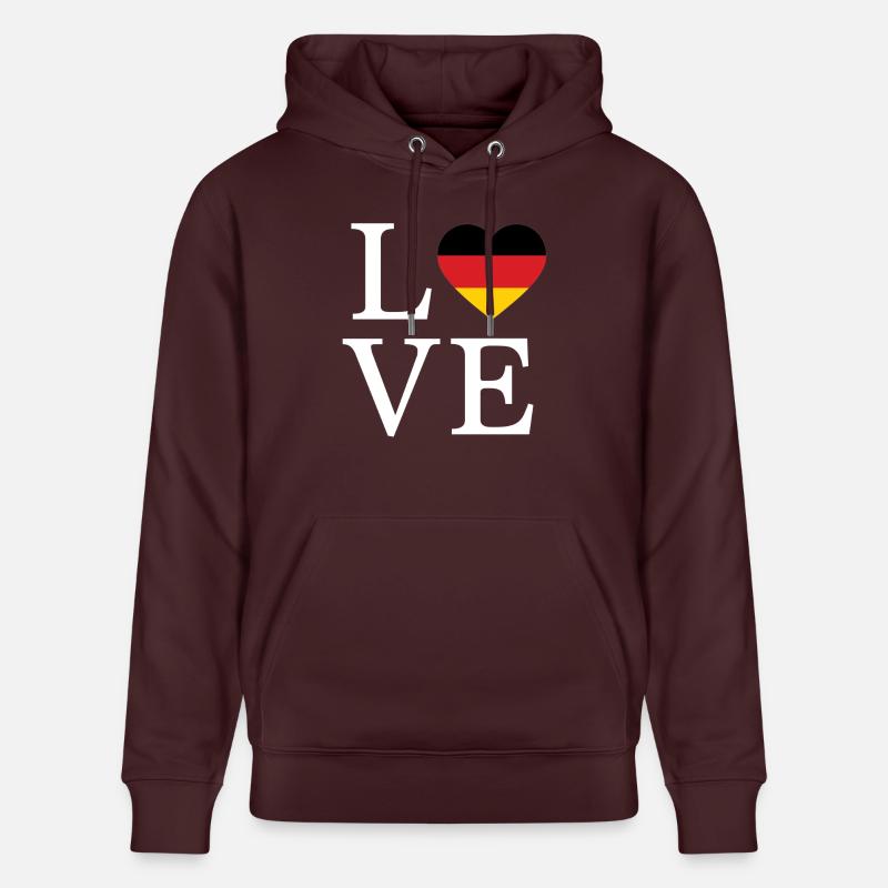 Germany Minimalist Script - Stanley/Stella Unisex Bio-Hoodie CRUISER  - Maroon