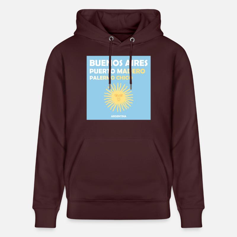 Buenos Aires, Argentine - Sweat à capuche bio CRUISER Stanley/Stella Unisexe - maroon