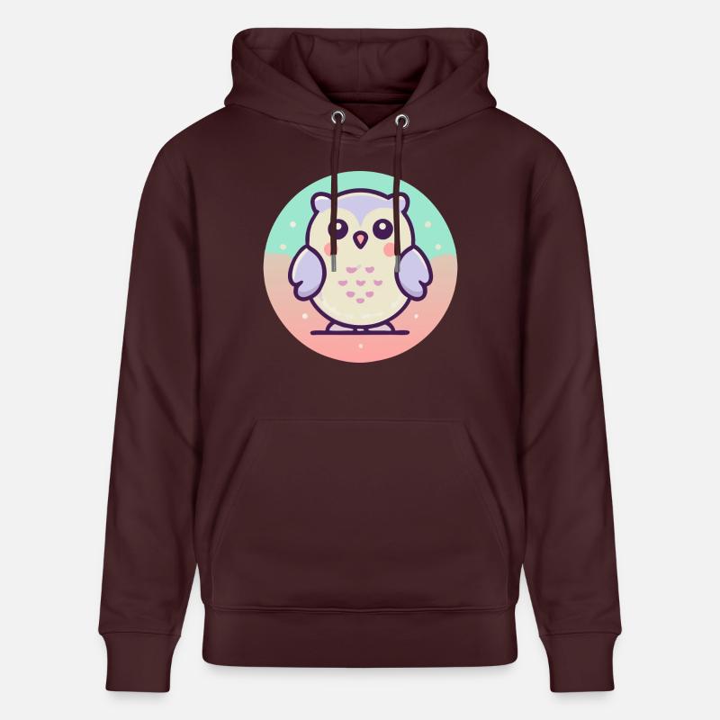 Hibou - Sweat à capuche bio CRUISER Stanley/Stella Unisexe - maroon