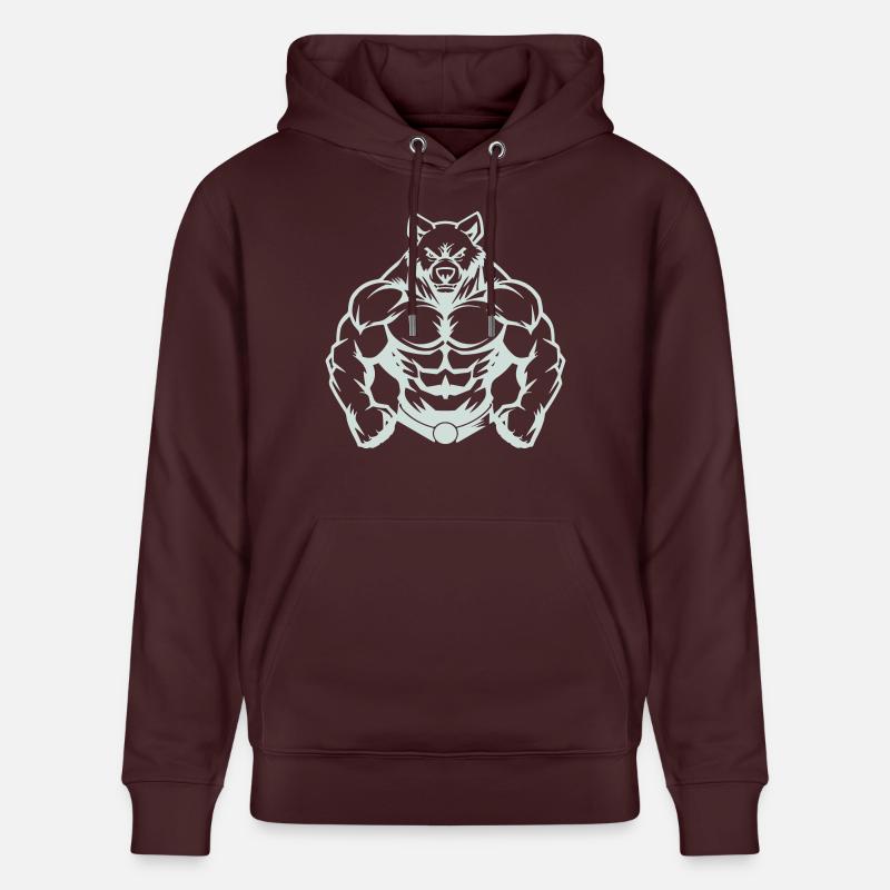 Bande dessinée ours - Sweat à capuche bio CRUISER Stanley/Stella Unisexe - maroon