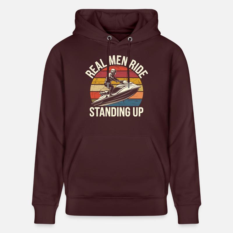 Adrénaline sur l’eau - Sweat à capuche bio CRUISER Stanley/Stella Unisexe - maroon