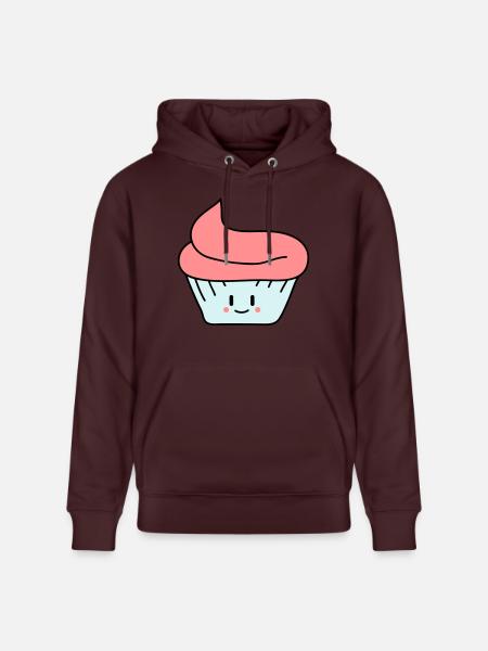 Cute Cupcake - Stanley/Stella CRUISER Unisex Organic Hoodie - maroon