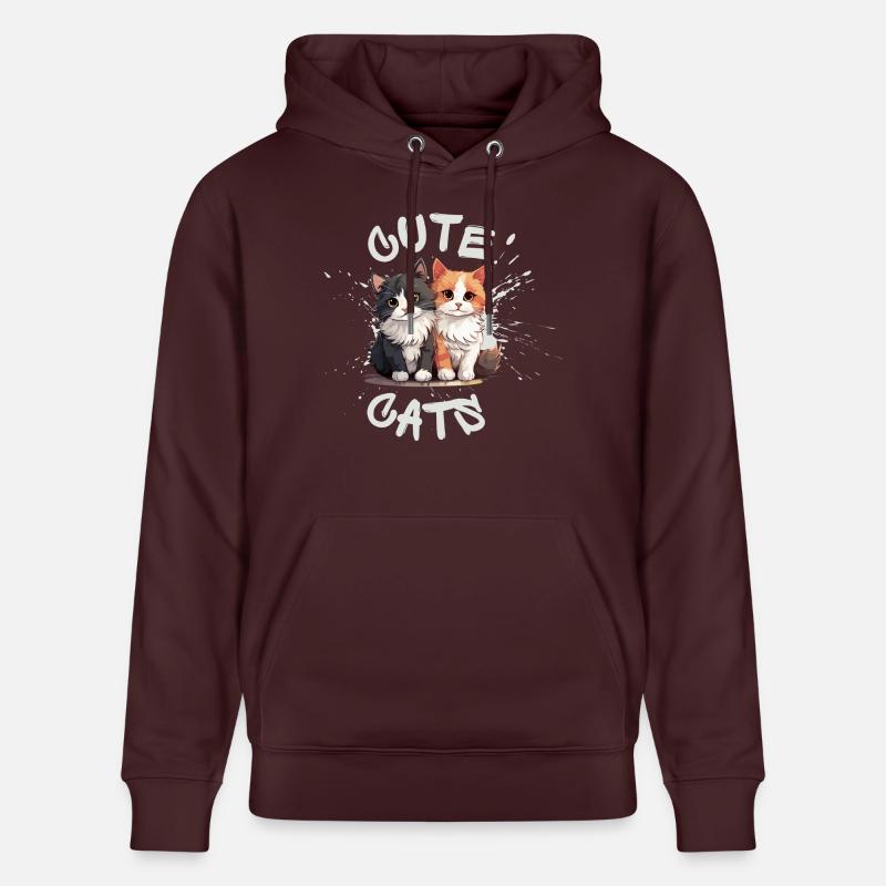 Chats mignons - Sweat à capuche bio CRUISER Stanley/Stella Unisexe - maroon