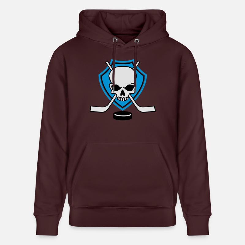 Hockey Skull and Bats - Sweat à capuche bio CRUISER Stanley/Stella Unisexe - maroon