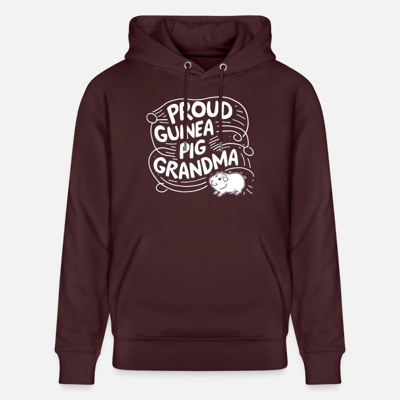 Fière grand-mère cochon d’Inde - Sweat à capuche bio CRUISER Stanley/Stella Unisexe - maroon