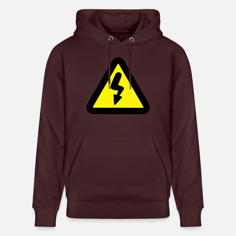 électricité panneau de signalisation - Sweat à capuche bio CRUISER Stanley/Stella Unisexe - maroon