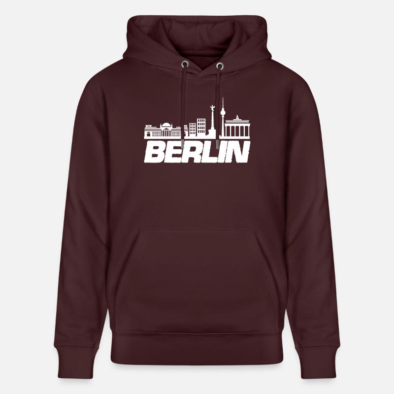 Horizon de Berlin 1 - Sweat à capuche bio CRUISER Stanley/Stella Unisexe - maroon