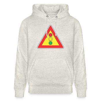 Road sign light - Stanley/Stella CRUISER Unisex Organic Hoodie - heather oatmeal - Front - Alina (178cm) & Michal (187cm)