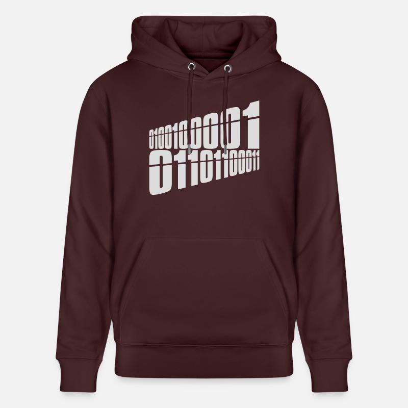 Binär Code Programm Sprache - Stanley/Stella Unisex Bio-Hoodie CRUISER  - Maroon