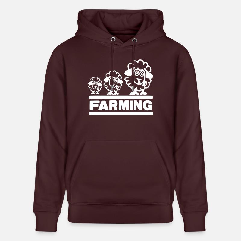 Farmer Evolution Mouton - Sweat à capuche bio CRUISER Stanley/Stella Unisexe - maroon