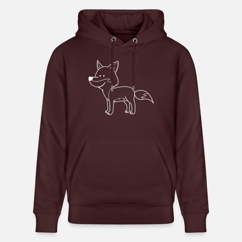 Bande dessinée de renard - Sweat à capuche bio CRUISER Stanley/Stella Unisexe - maroon