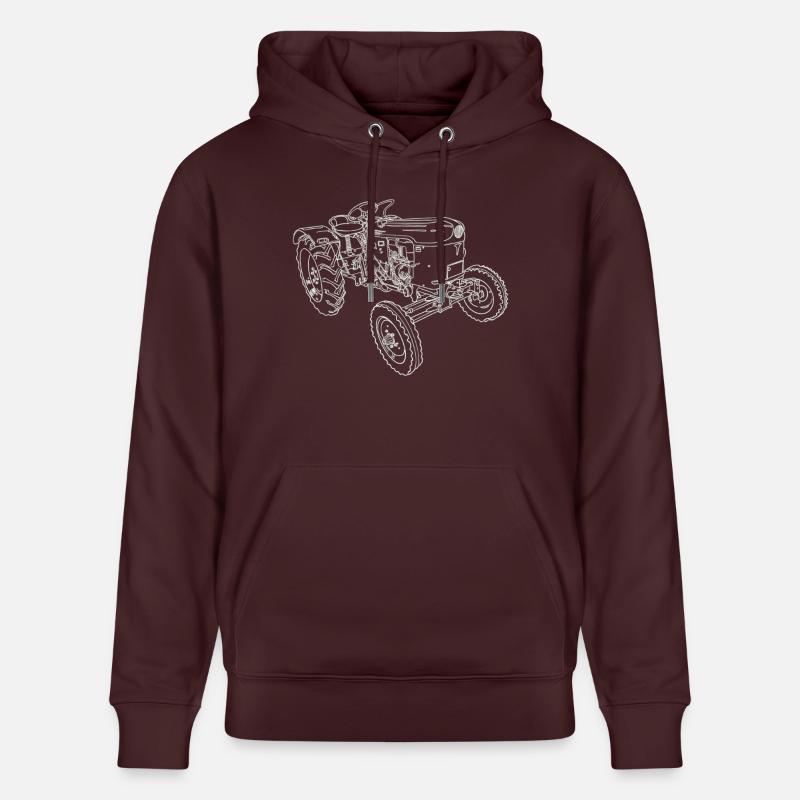 Oldtimer Traktor - Stanley/Stella Unisex Bio-Hoodie CRUISER  - Maroon