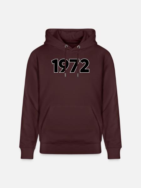 1972 Year of birth - Stanley/Stella CRUISER Unisex Organic Hoodie - maroon
