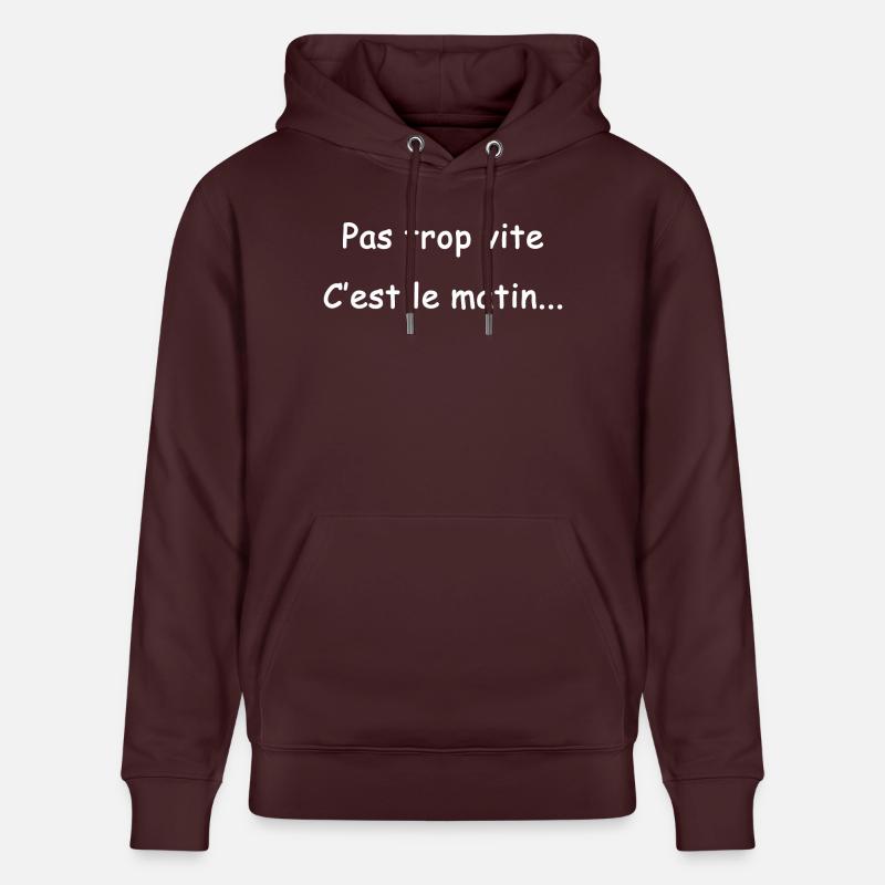 pas trop vite blanc - Sweat à capuche bio CRUISER Stanley/Stella Unisexe - maroon