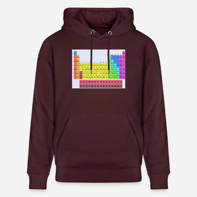 Tableau périodique - Sweat à capuche bio CRUISER Stanley/Stella Unisexe - maroon