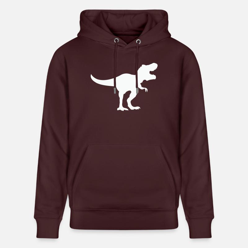 dinosaurier trex - Stanley/Stella Unisex Bio-Hoodie CRUISER  - Maroon