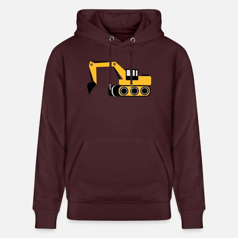 Excavateur - Sweat à capuche bio CRUISER Stanley/Stella Unisexe - maroon