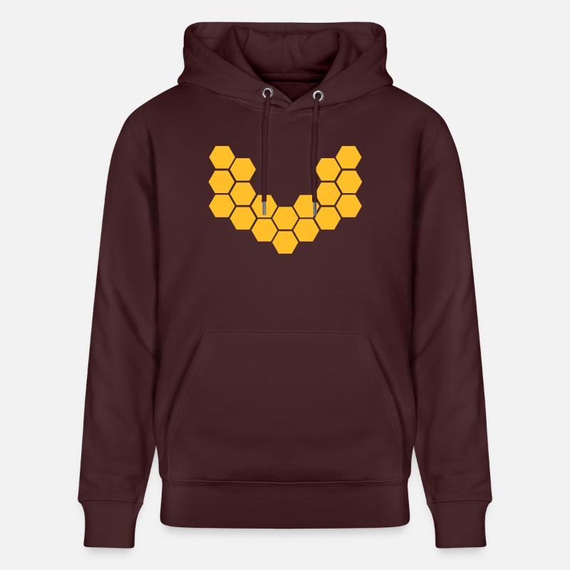 Honeycombs - Sweat à capuche bio CRUISER Stanley/Stella Unisexe - maroon