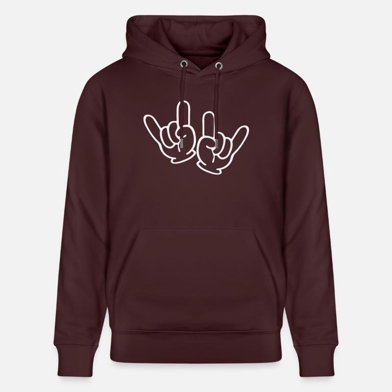 Main de roche 2 - Sweat à capuche bio CRUISER Stanley/Stella Unisexe - maroon